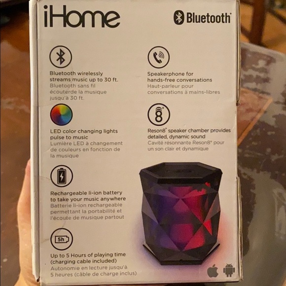 NIB iHome color rechargeable wireless speaker - Picture 6 of 7